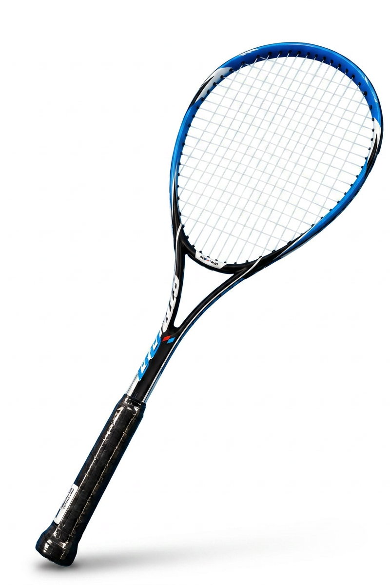 Rakieta soft tenis Kenko, czarna, ujęcie pod kątem